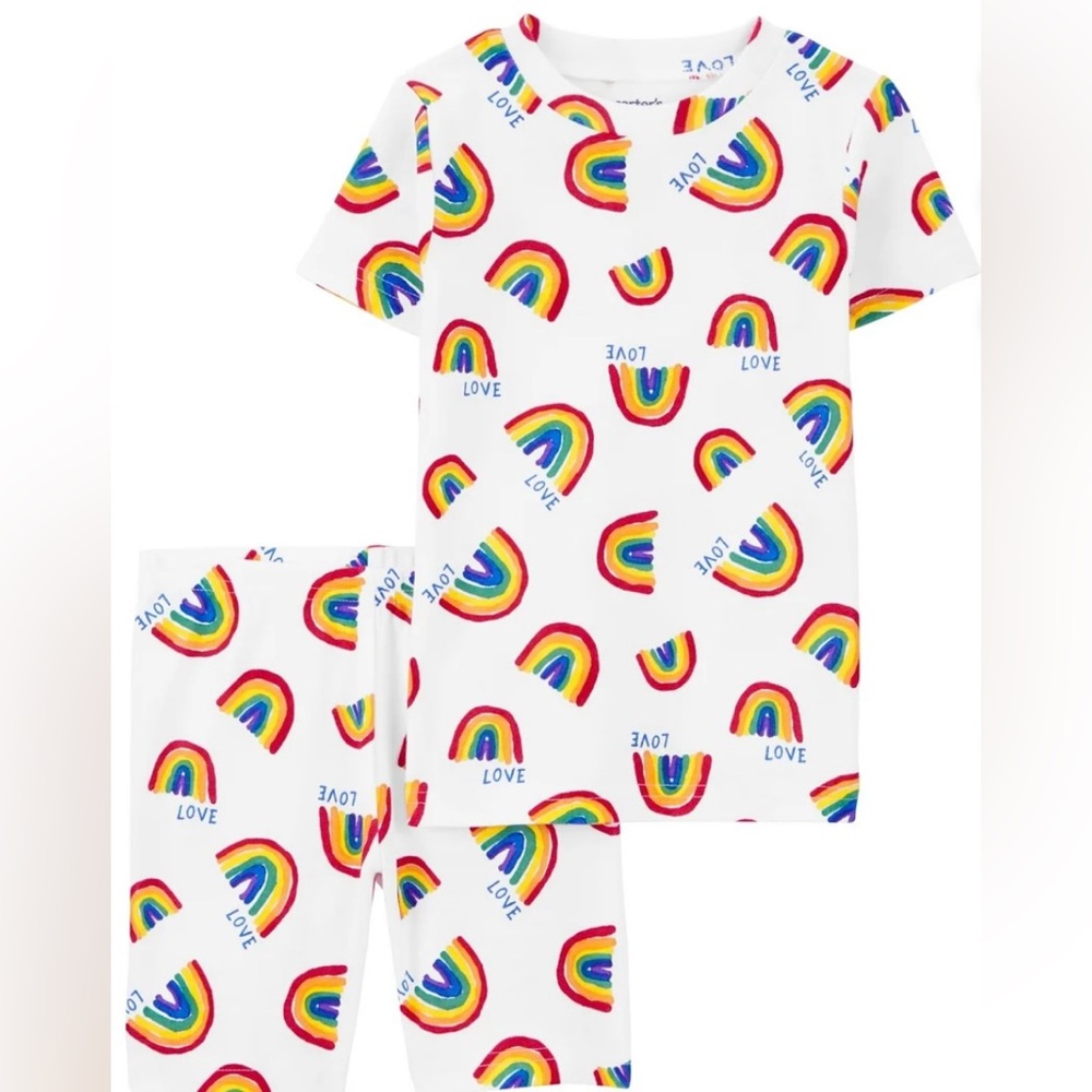🔴 3/$12 Carter’s‎ Rainbow themed pajamas! NWT!